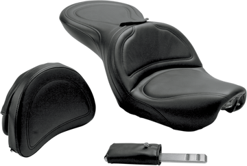 0803-0132 - SADDLEMEN Seat - Explorer* - With Backrest - Stitched - Black - FXD '04-'05 804-04-0301