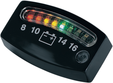 2212-0029 - KURYAKYN LED Battery Gauge - Black - 2" x 3/4" x 3/16" 4218