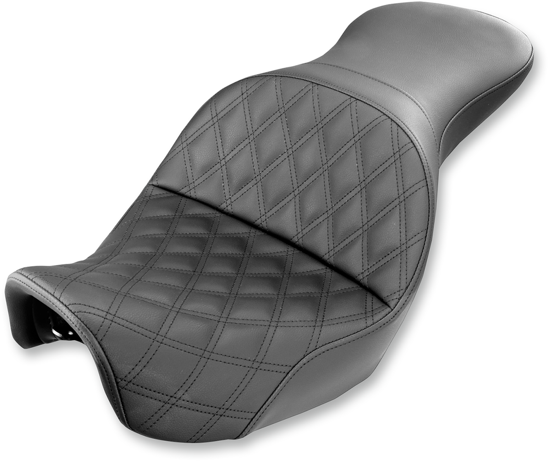 0803-0554 - SADDLEMEN Explorer Seat - Lattice Stitched - Dyna 806-04-029LS