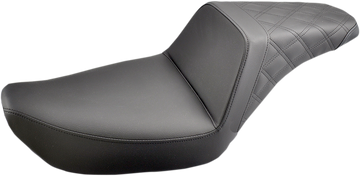 0803-0566 - SADDLEMEN Step Up Seat - Rear Lattice Stitched - FXD 896-04-173
