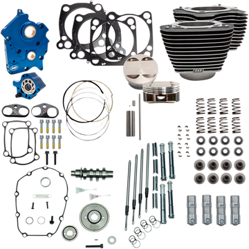 0904-0056 - S&S CYCLE Power Package - Gear Drive - Water Cooled - Highlighted Fins - M8 310-1051A