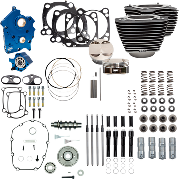 0904-0060 - S&S CYCLE Power Package - Gear Drive - Water Cooled - Highlighted Fins - M8 310-1055A
