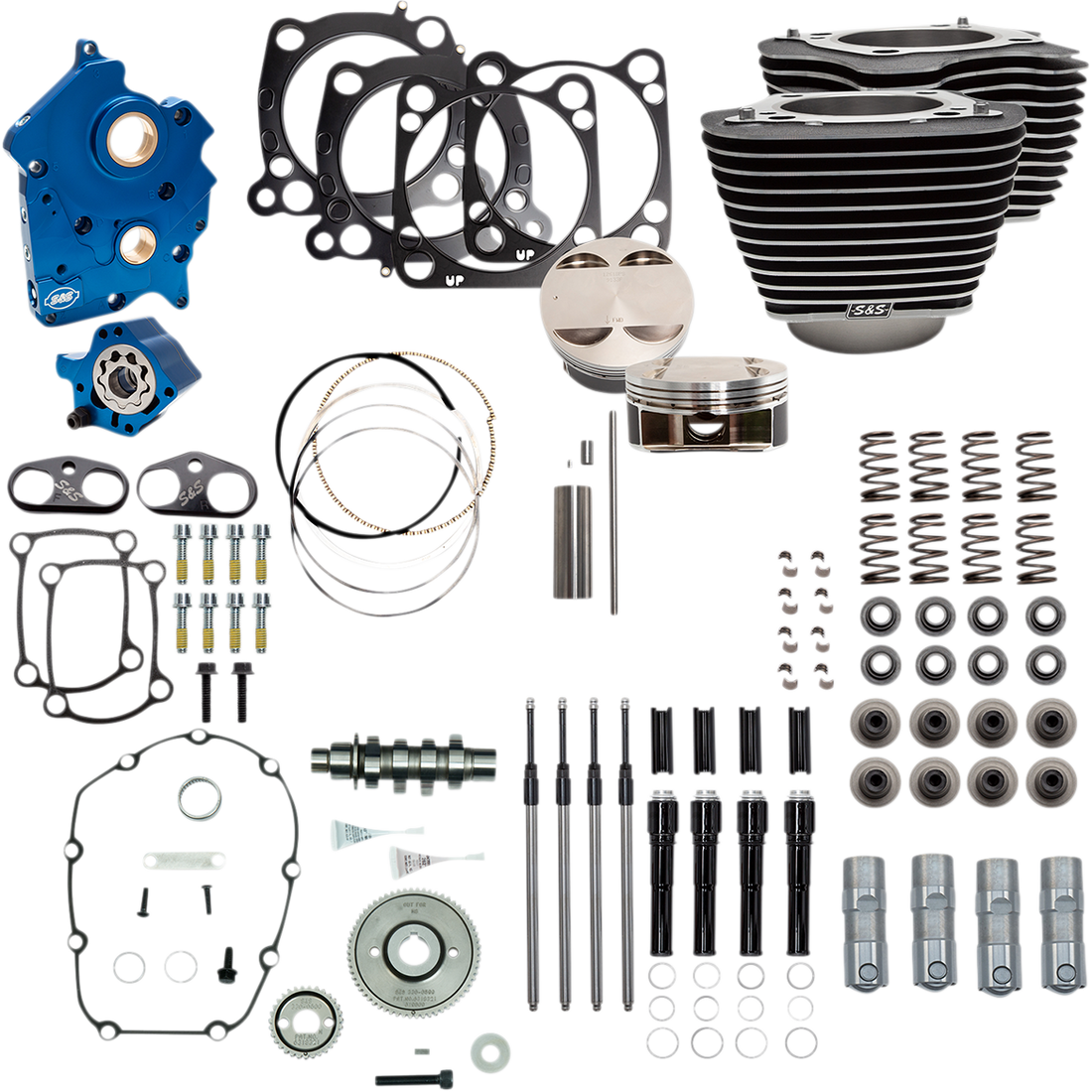 0904-0063 - S&S CYCLE Power Package - Gear Drive - Oil Cooled - Highlighted Fins - M8 310-1058A