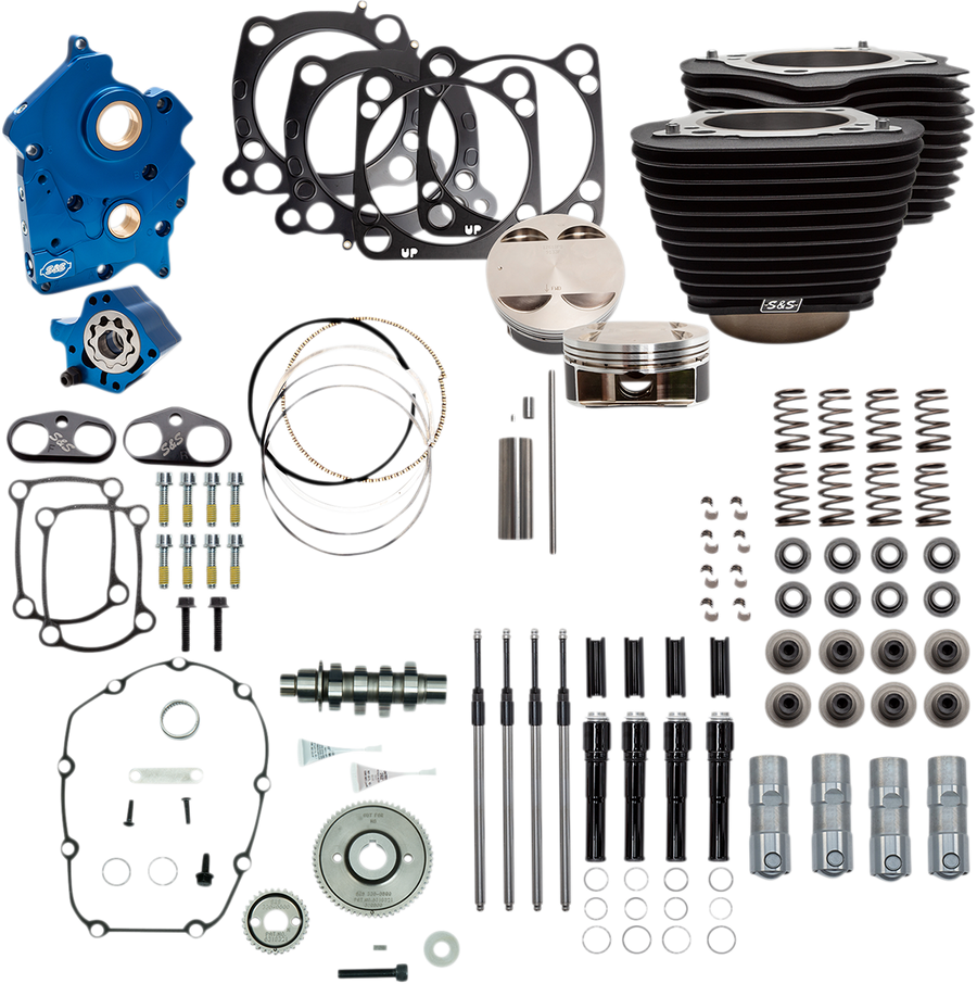0904-0064 - S&S CYCLE Power Package - Gear Drive - Oil Cooled - Non-Highlighted Fins - M8 310-1059A