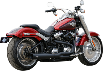 1800-2485 - S&S CYCLE 2:1 50 State Exhaust for M8 Softail - Black 550-0846B