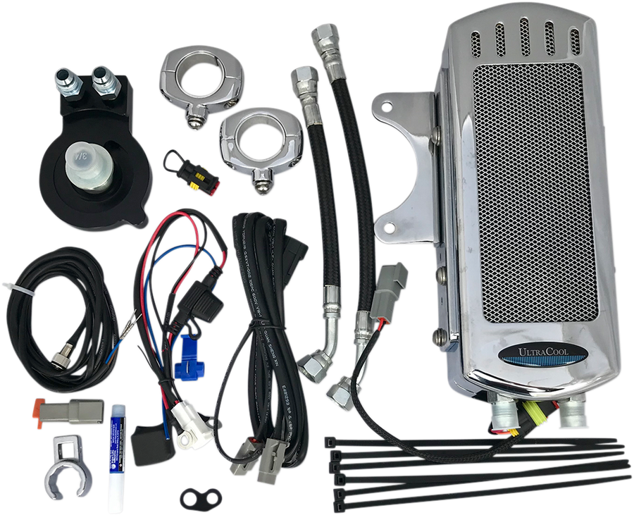 0713-0223 - ULTRACOOL Side Mount Oil Cooler Kit - Chrome - Sportster SMSP-1C