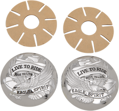 DS-390126 - DS-390126 - DRAG SPECIALTIES Gas Cap Cover - Live to Ride - Chrome 03-0025A-BC230