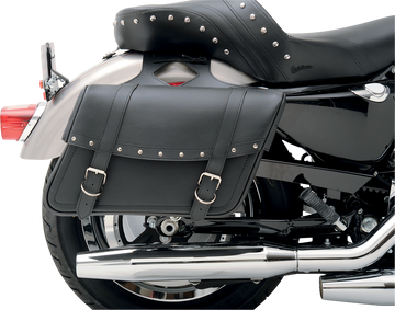 3501-0091 - SADDLEMEN Highwayman Rivet Slant-Style Saddlebags - Large X021-03-041