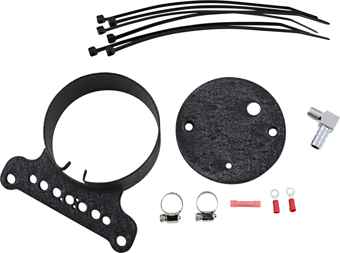 2210-0546 - DRAG SPECIALTIES Single Gauge Bracket - Wrinkle Black T21-6927WB