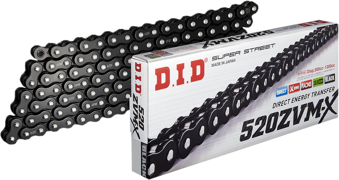 DID 520 ZVM-X Drive Chain - Black - 120 Link 520ZVMXB120Z