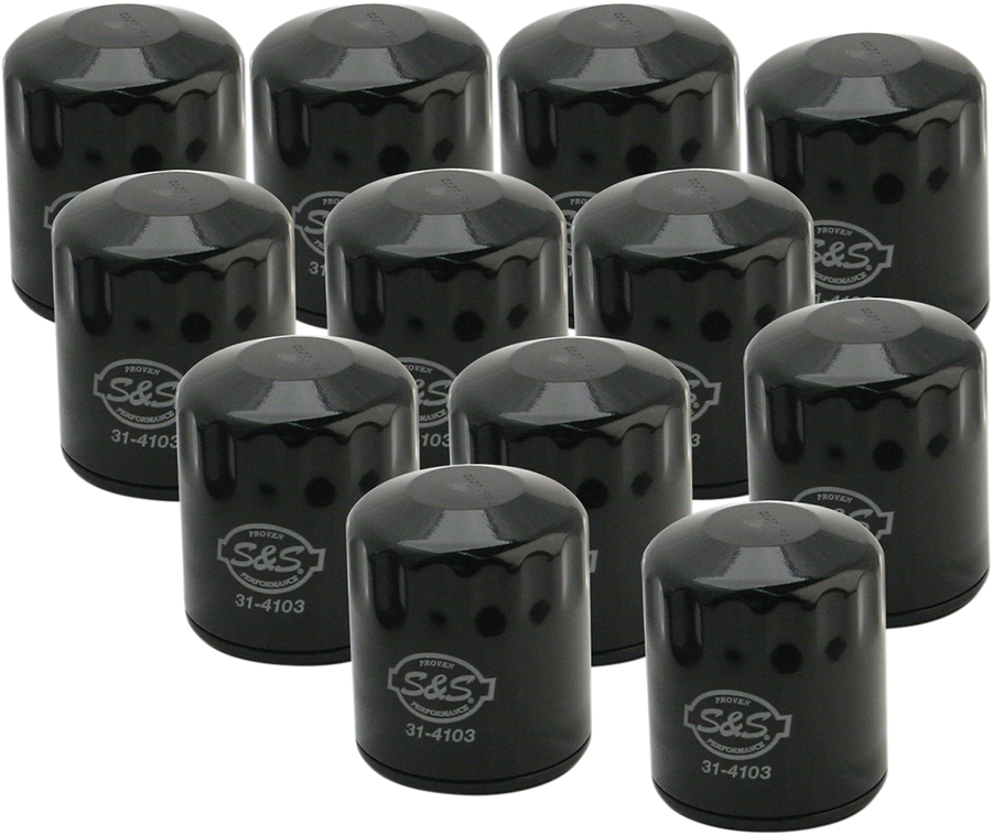 0712-0494 - S&S CYCLE Oil Filter - Black - 12-Pack 310-0241