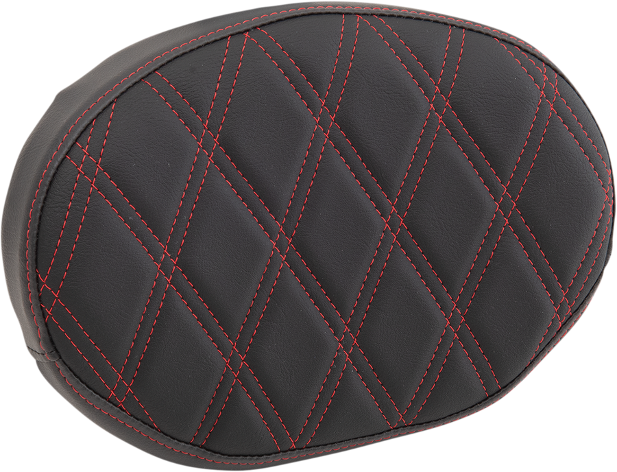0822-0448 - DRAG SPECIALTIES Sissy Bar Pad - Double Diamond - Red - Oval 0822-0448