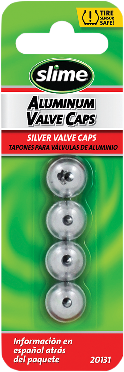 0361-0052 - SLIME Valve Stem Caps - Aluminum - 4 Pack 20131