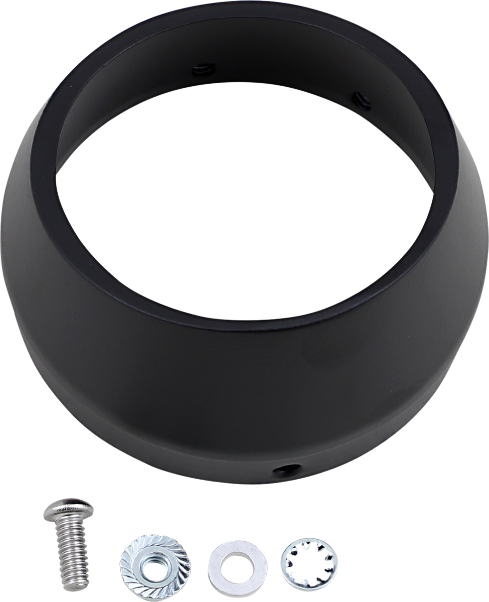 1860-1970 - BASSANI XHAUST End Cap - Black - Slash BESM1B