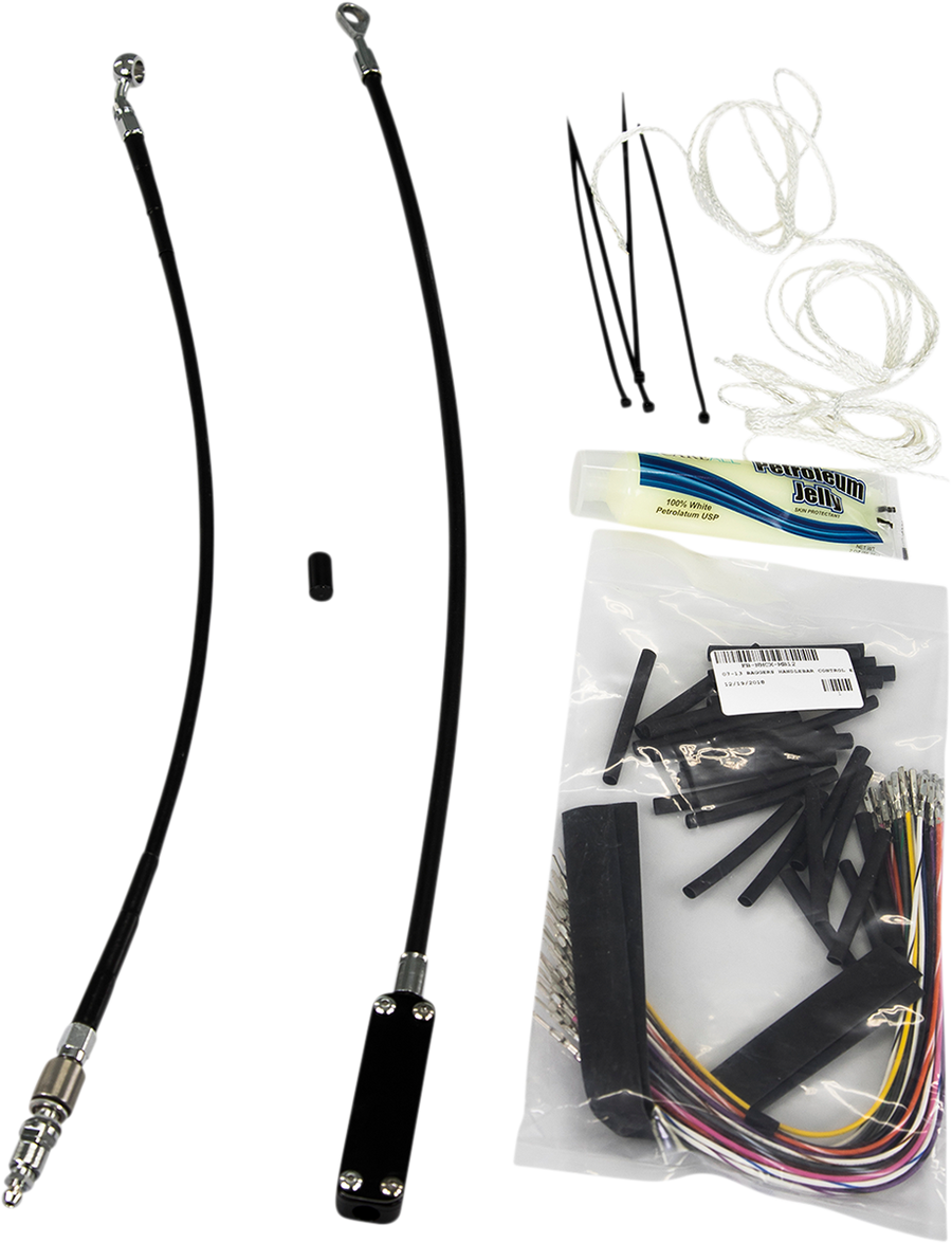 0662-0763 - FAT BAGGERS INC. Installation Kit - Cable Clutch - 16" - Black 109116-B