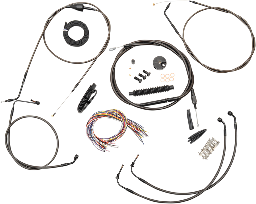 0610-1432 - LA CHOPPERS Cable Kit - 15" - 17" Ape Hanger Handlebars - Midnight LA-8005KT2B-16M