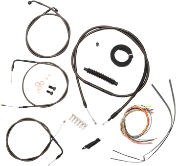 0610-1474 - LA CHOPPERS Cable Kit - 15" - 17" Ape Hanger Handlebars - Midnight LA-8100KT2-16M