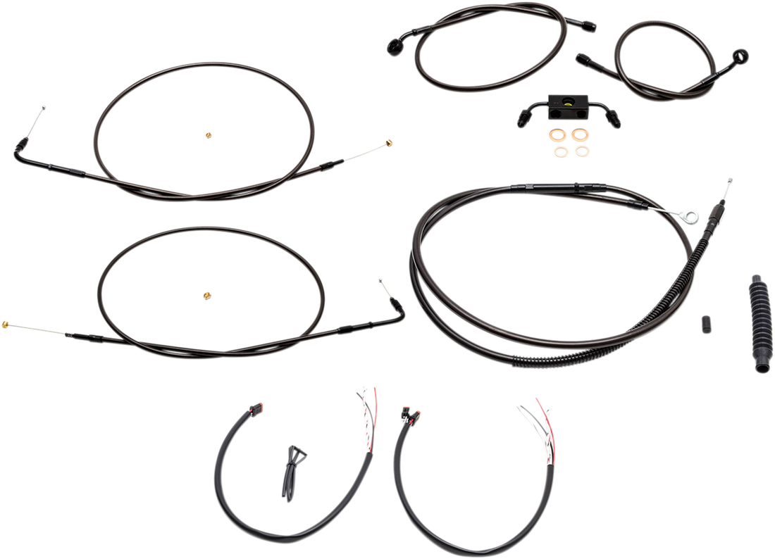 0610-1837 - LA CHOPPERS Cable Kit - Mini Ape Handlebars - Midnight LA-8211KT2-08M