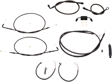 0610-1867 - LA CHOPPERS Cable Kit - 15" - 17" Ape Hanger Handlebars - Midnight LA-8321KT2-16M