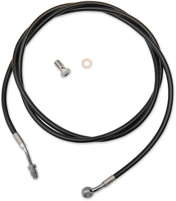 0652-2128 - LA CHOPPERS Clutch Cable?- Mini Ape Hanger Handlebars - Black Vinyl LA-8054C08B