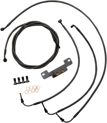0662-0206 - LA CHOPPERS Handlebar Cable/Brake Line Kit - 18" - 20" Ape Hanger Handlebars - Midnight LA-8055KT-19M