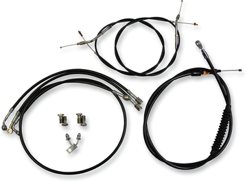 0662-0404 - LA CHOPPERS Handlebar Cable/Brake Line Kit - 15" - 17" Ape Hanger Handlebars - Black Vinyl LA-8123KT-16B