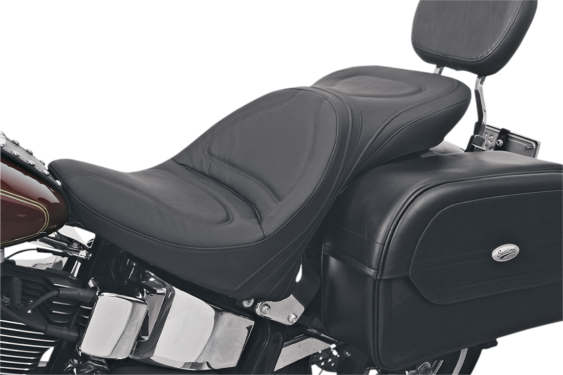8150JS - SADDLEMEN Seat - Explorer* - Without Backrest - Stitched - Black - Softail 8150JS