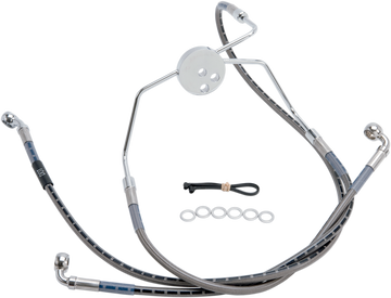 1741-2474 - RUSSELL Brake Line - Front - Stainless Steel - +6" - FLH '94-'07 R08986S