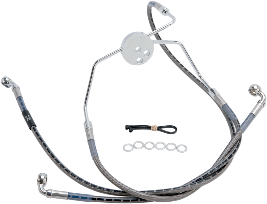 1741-2474 - RUSSELL Brake Line - Front - Stainless Steel - +6" - FLH '94-'07 R08986S