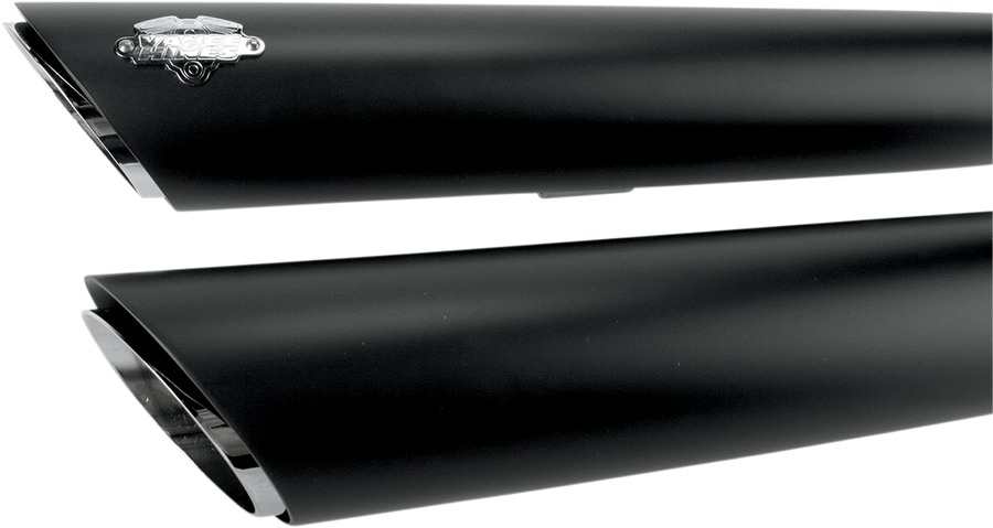 1801-0387 - VANCE & HINES Twin Slash Mufflers - Black 46843