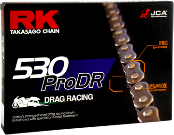 1221-0165 - RK 530 Pro DR - Drag Racing Chain - 180 Links 530PRODR-180