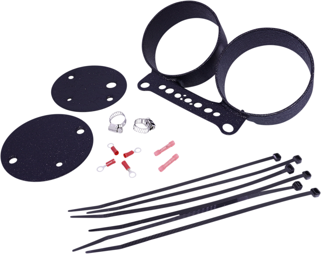 2210-0545 - DRAG SPECIALTIES Dual Gauge Bracket -  Wrinkle Black T21-6924WB