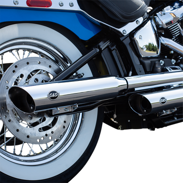 1801-1478 - S&S CYCLE Slash Cut 50 State Mufflers - Chrome 550-0756B