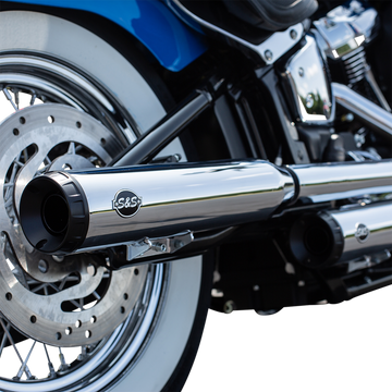 1801-1479 - S&S CYCLE Grand National Slip-On Mufflers - Chrome 550-0757B