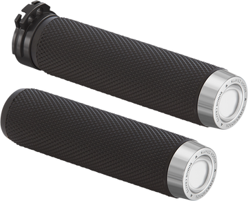 0630-2721 - ROUGH CRAFTS Grips - Knurled - TBW - Black RC-500-002