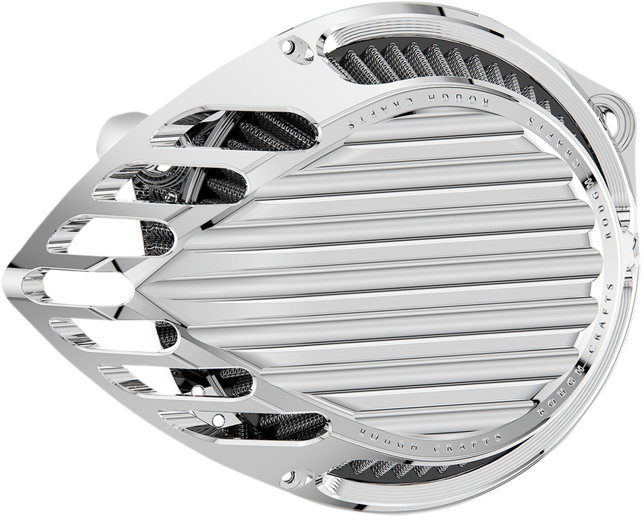 1010-2728 - ROUGH CRAFTS Finned Air Cleaner - Chrome RC-600-004