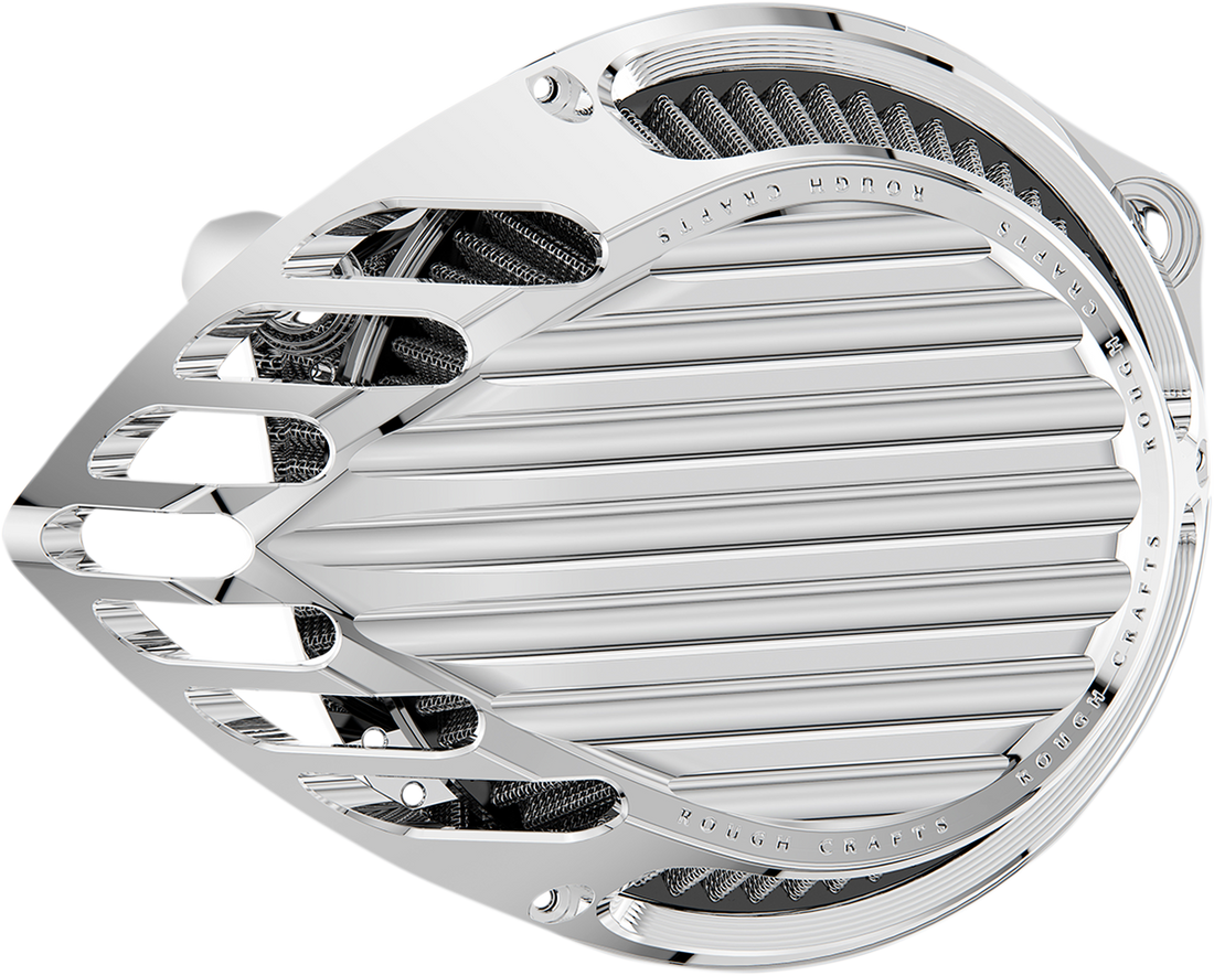 1010-2729 - ROUGH CRAFTS Finned Air Cleaner - Chrome RC-600-005