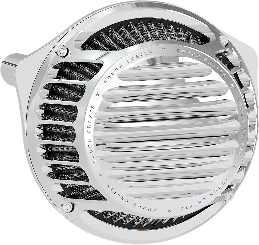 1010-2738 - ROUGH CRAFTS Round Air Cleaner - Chrome - Twin Cam RC-600-014
