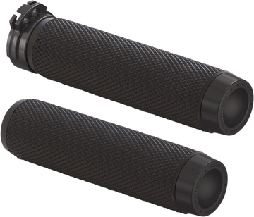 0630-2719 - ROUGH CRAFTS Grips - Knurled - Cable - Black RC-500-000