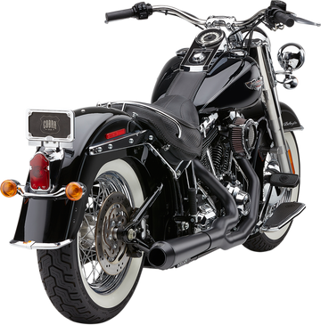 1800-2289 - COBRA El Diablo Exhaust - Black - '88-'06 Softail 6485B