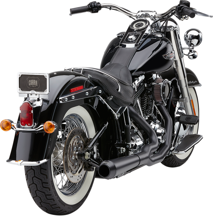 1800-2289 - COBRA El Diablo Exhaust - Black - '88-'06 Softail 6485B