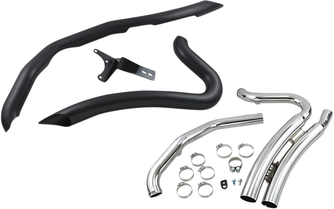 1800-2318 - COBRA Speedster Swept Short Exhaust - Black 6231B