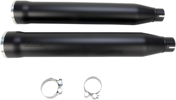1801-0716 - COBRA 3" RPT Mufflers for '07-'17 Softail - Black 6053B