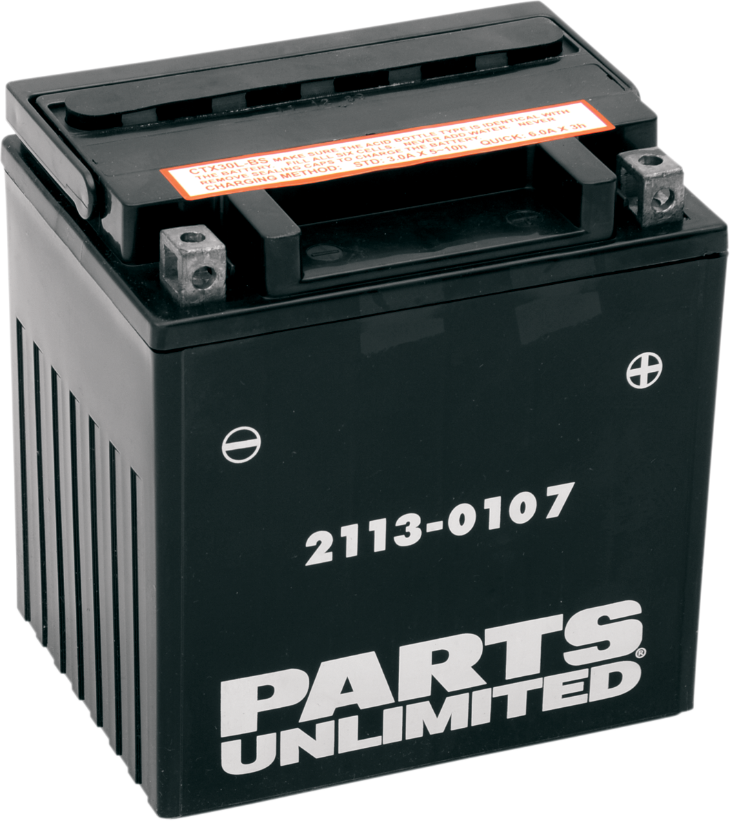 2113-0107 - PARTS UNLIMITED AGM Battery - YIX30L-BS CTX30L-BS