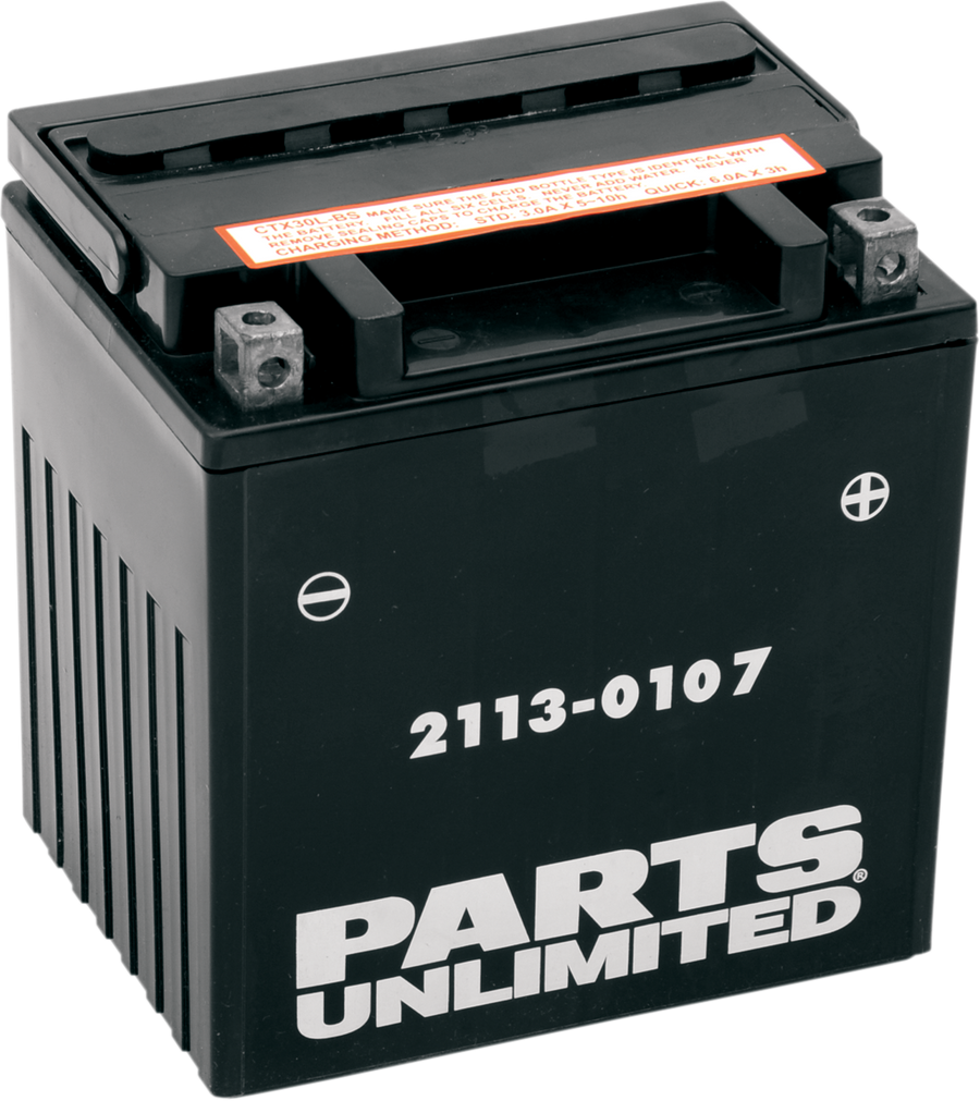 2113-0107 - PARTS UNLIMITED AGM Battery - YIX30L-BS CTX30L-BS