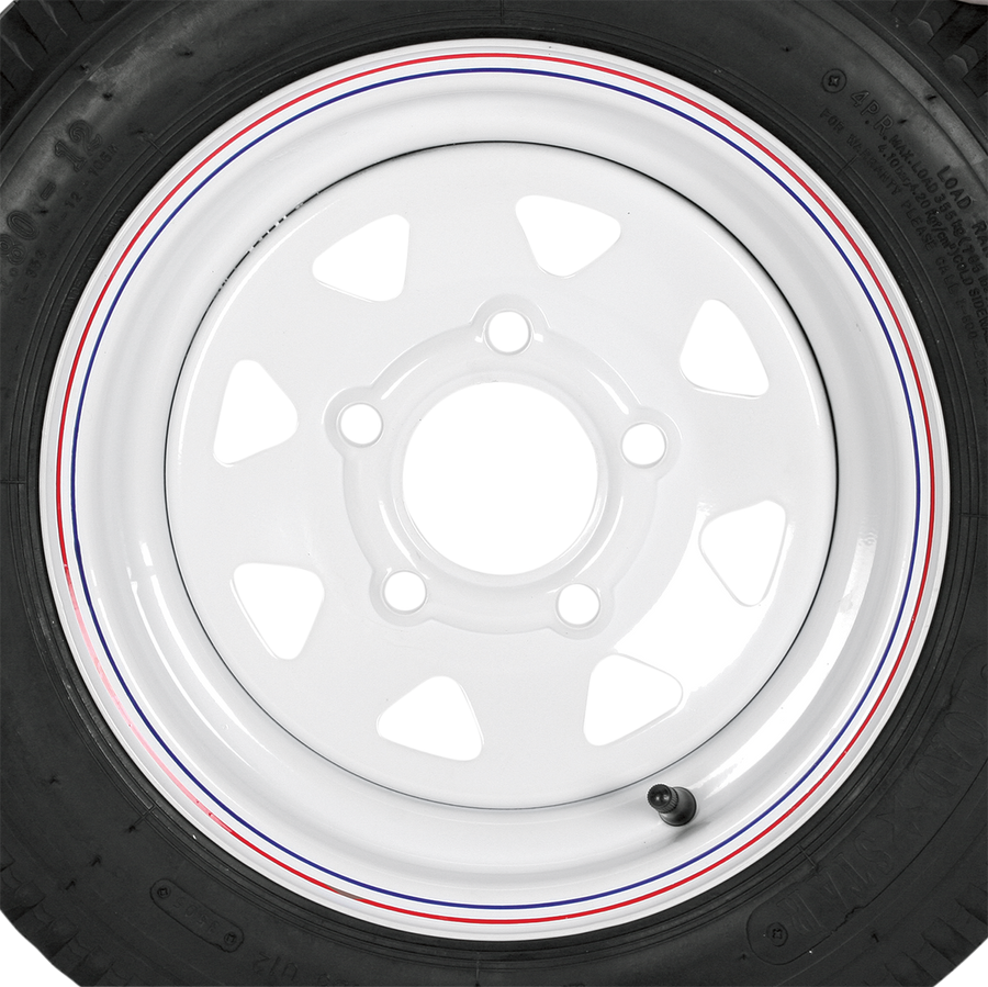 480125 - KENDA Tire/Wheel - Load Range B - 4.80-12 - 5 Hole - 4 Ply 30580