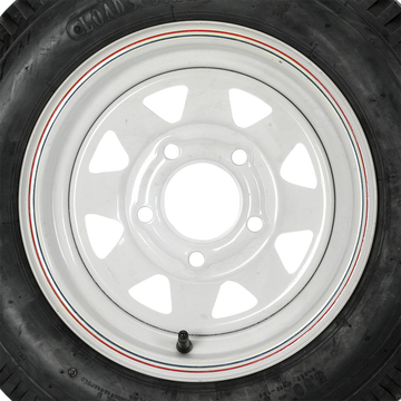 530125 - KENDA Tire/Wheel - Load Range B - 5.30-12 - 5 Hole - 4 Ply 30740