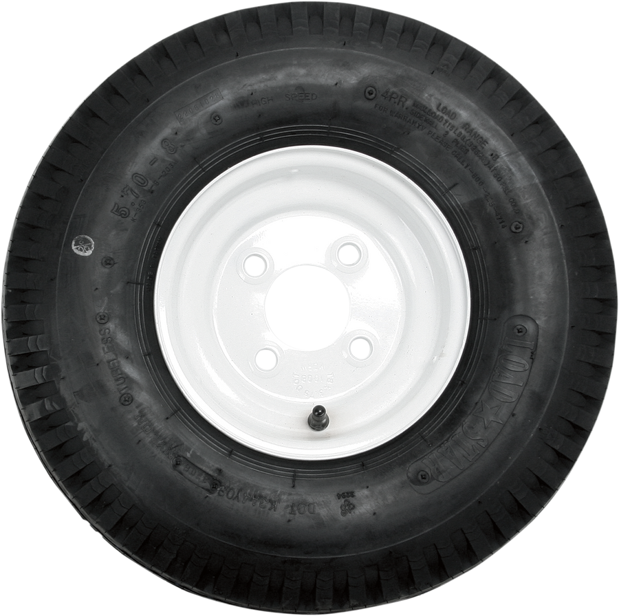 57084 - KENDA Tire/Wheel - Load Range B - 5.70-8 - 4 Hole - 4 Ply 30080