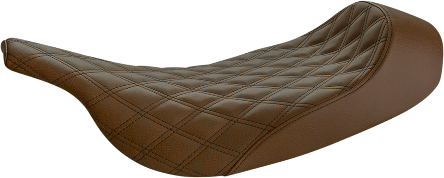 0801-1339 - SADDLEMEN Renegade Solo Seat - Lattice Stitched - Brown 897-07-002BLS