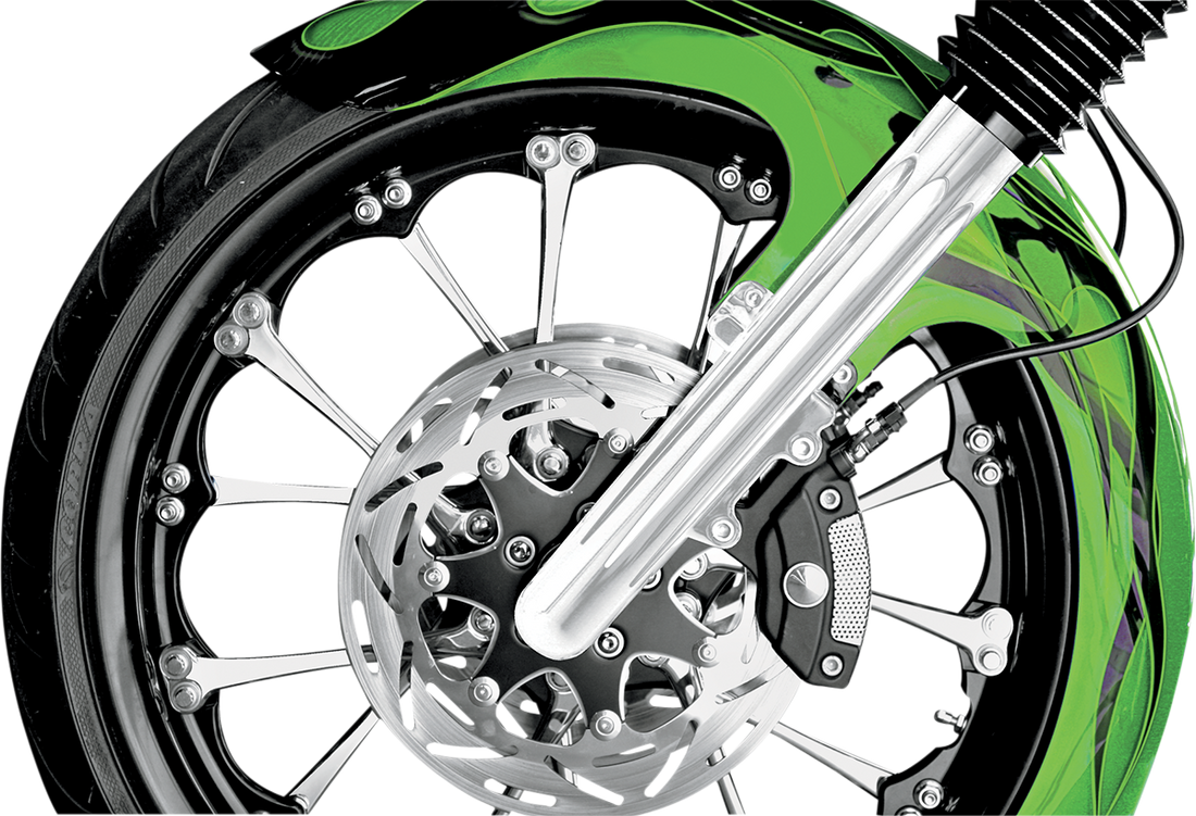 0403-0033 - ARLEN NESS Hot Legs Fork Legs - Dual Disc - Deep Cut - Chrome - '08-'13 FLT 06-510